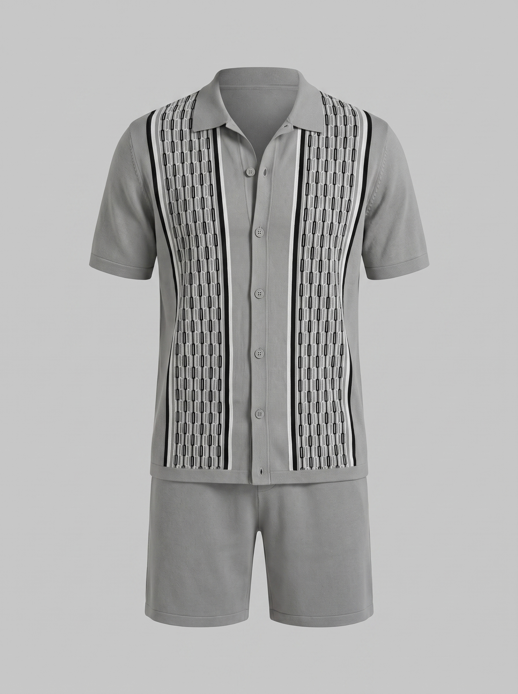 Men's Summer Set - Short Sleeve Shirt and Shorts Outfit