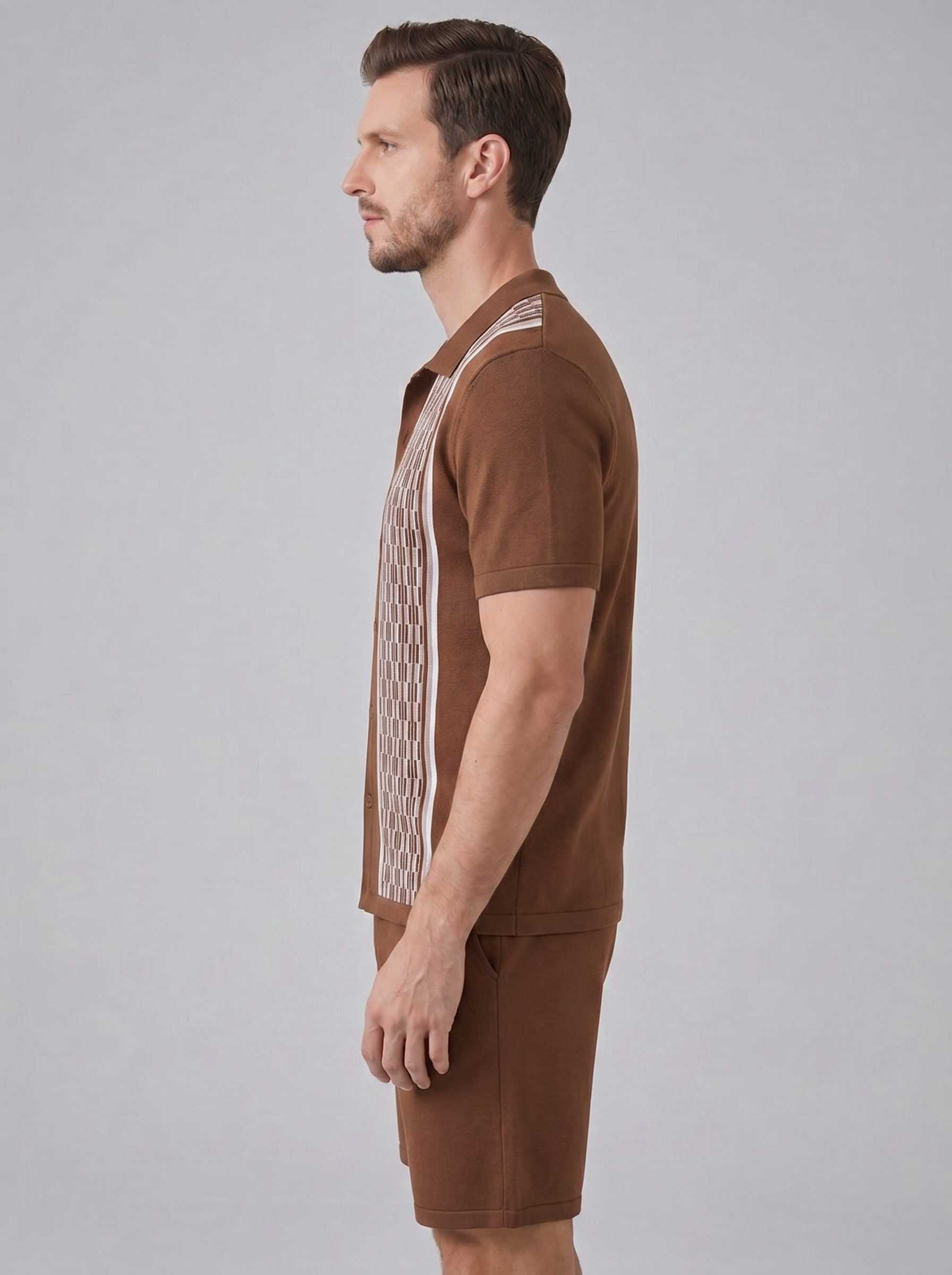 Men's Summer Set - Short Sleeve Shirt and Shorts Outfit