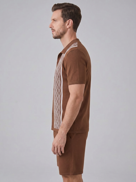 Men's Summer Set - Short Sleeve Shirt and Shorts Outfit
