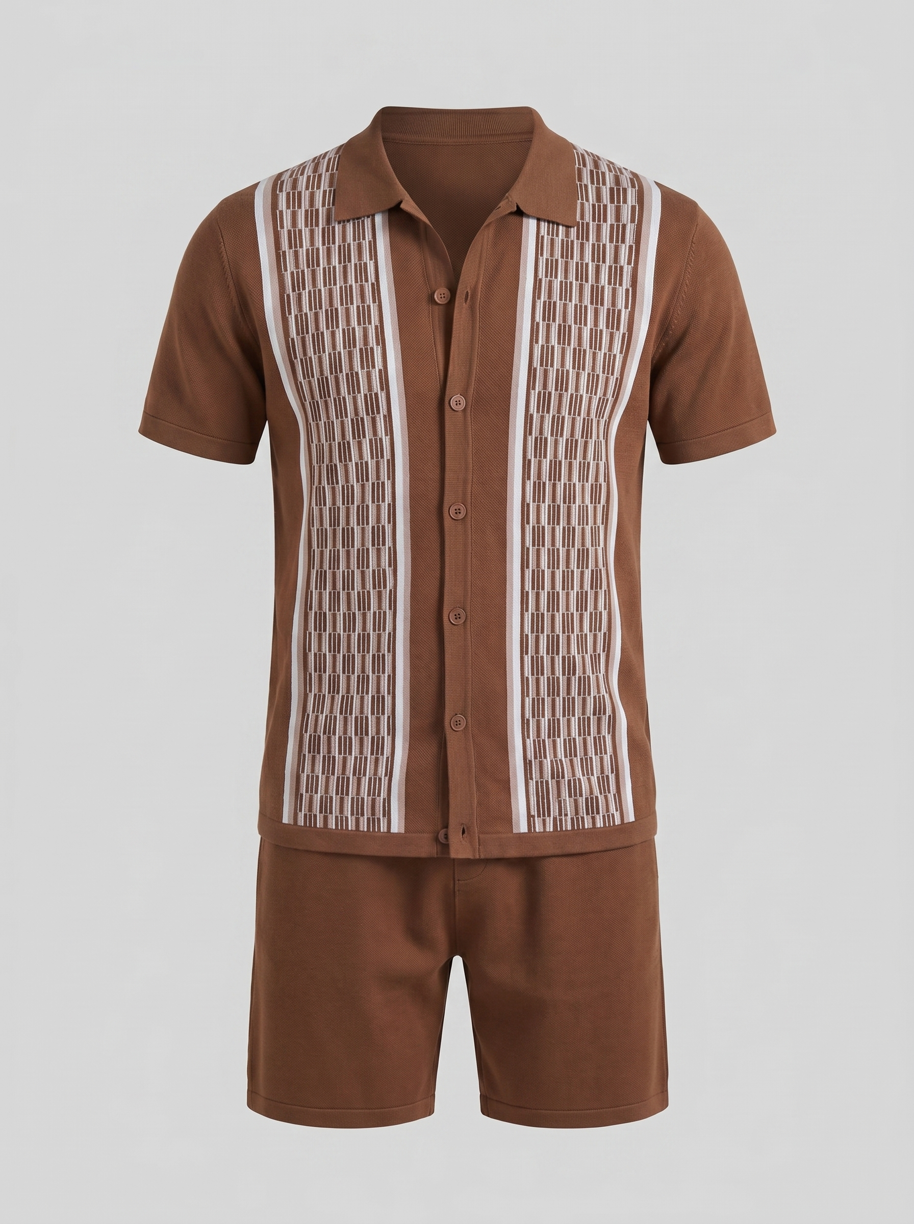 Men's Summer Set - Short Sleeve Shirt and Shorts Outfit