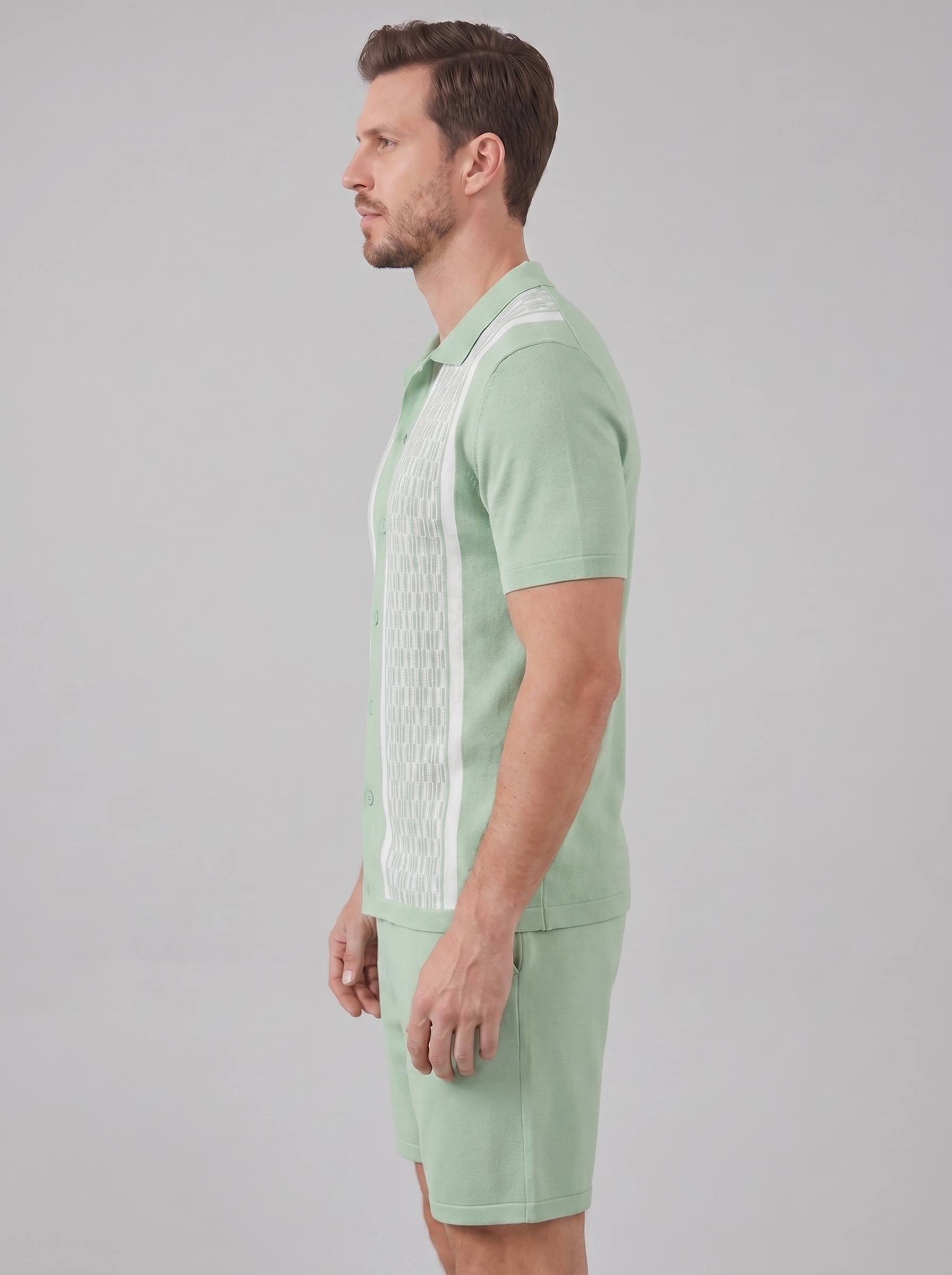 Men's Summer Set - Short Sleeve Shirt and Shorts Outfit