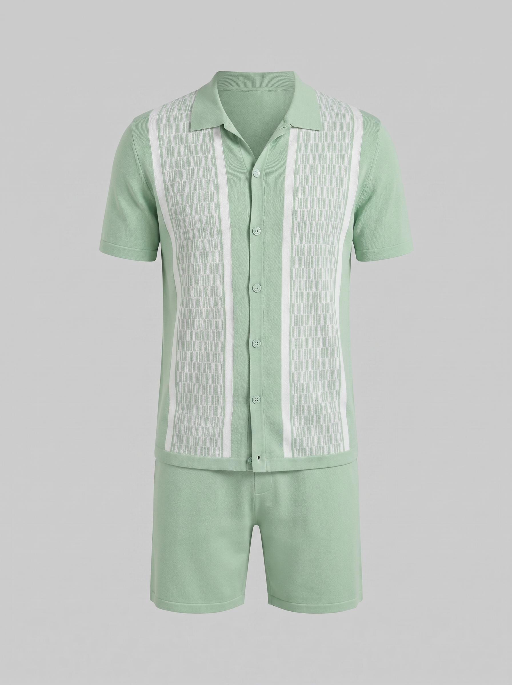 Men's Summer Set - Short Sleeve Shirt and Shorts Outfit