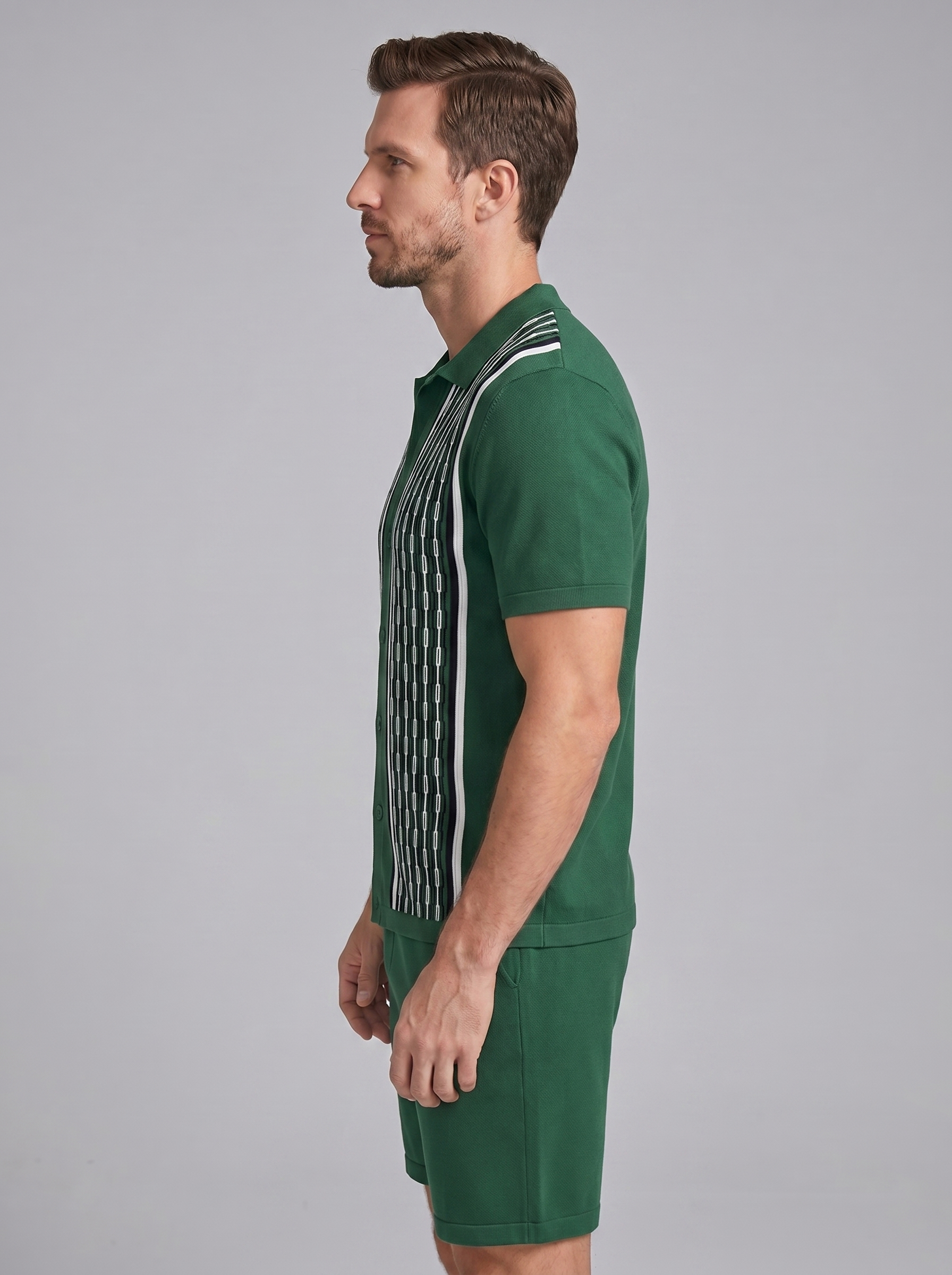 Men's Summer Set - Short Sleeve Shirt and Shorts Outfit