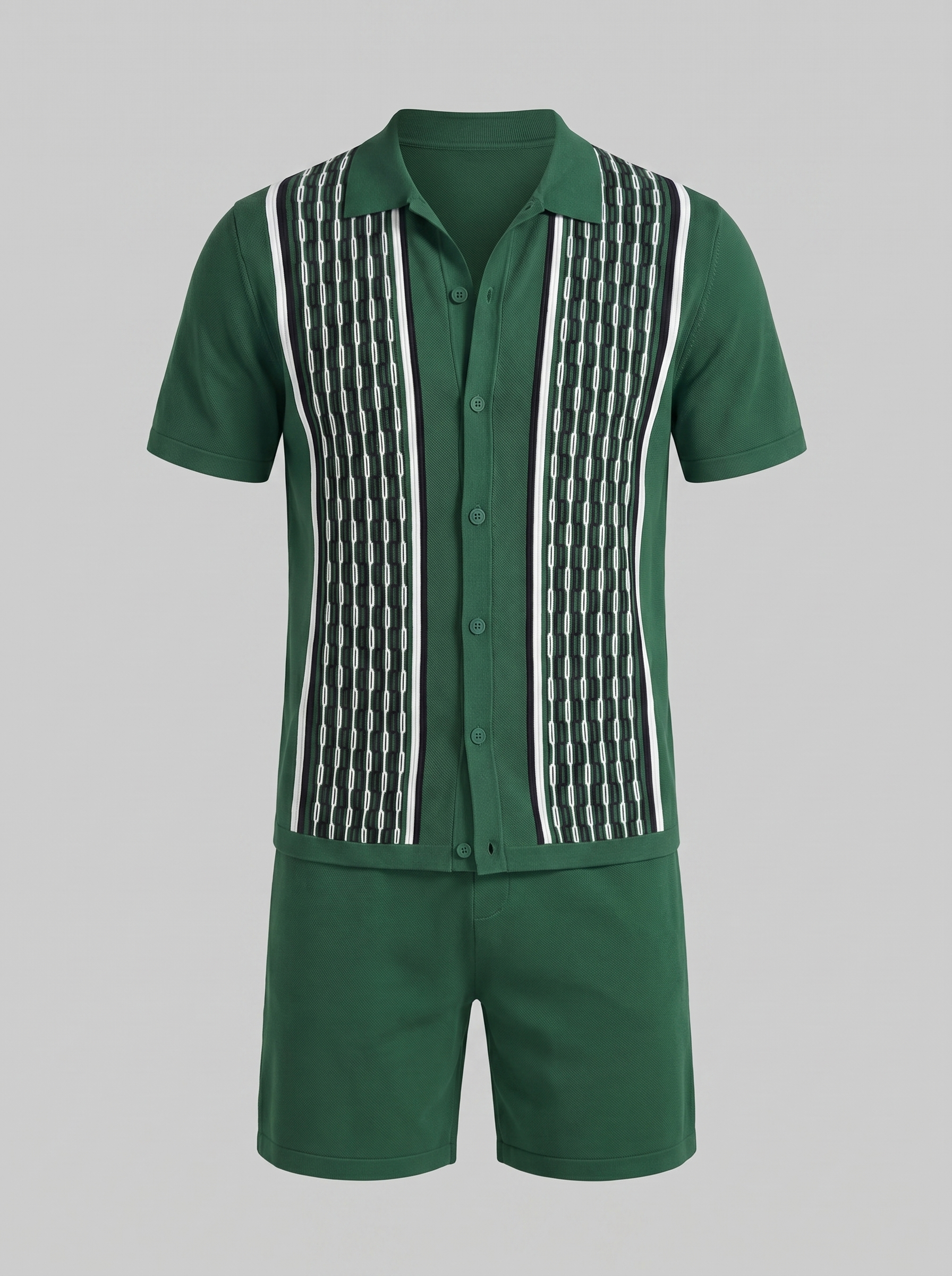 Men's Summer Set - Short Sleeve Shirt and Shorts Outfit