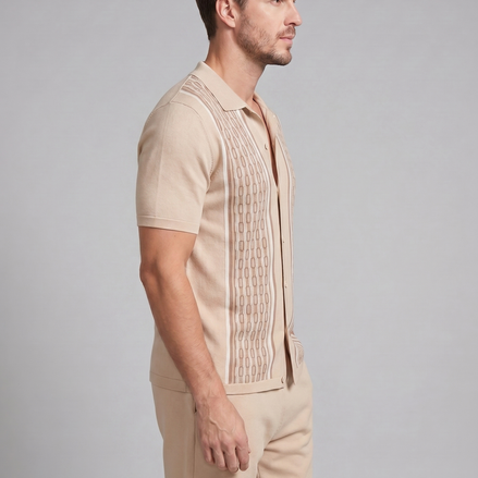 Men's Summer Set - Short Sleeve Shirt and Shorts Outfit