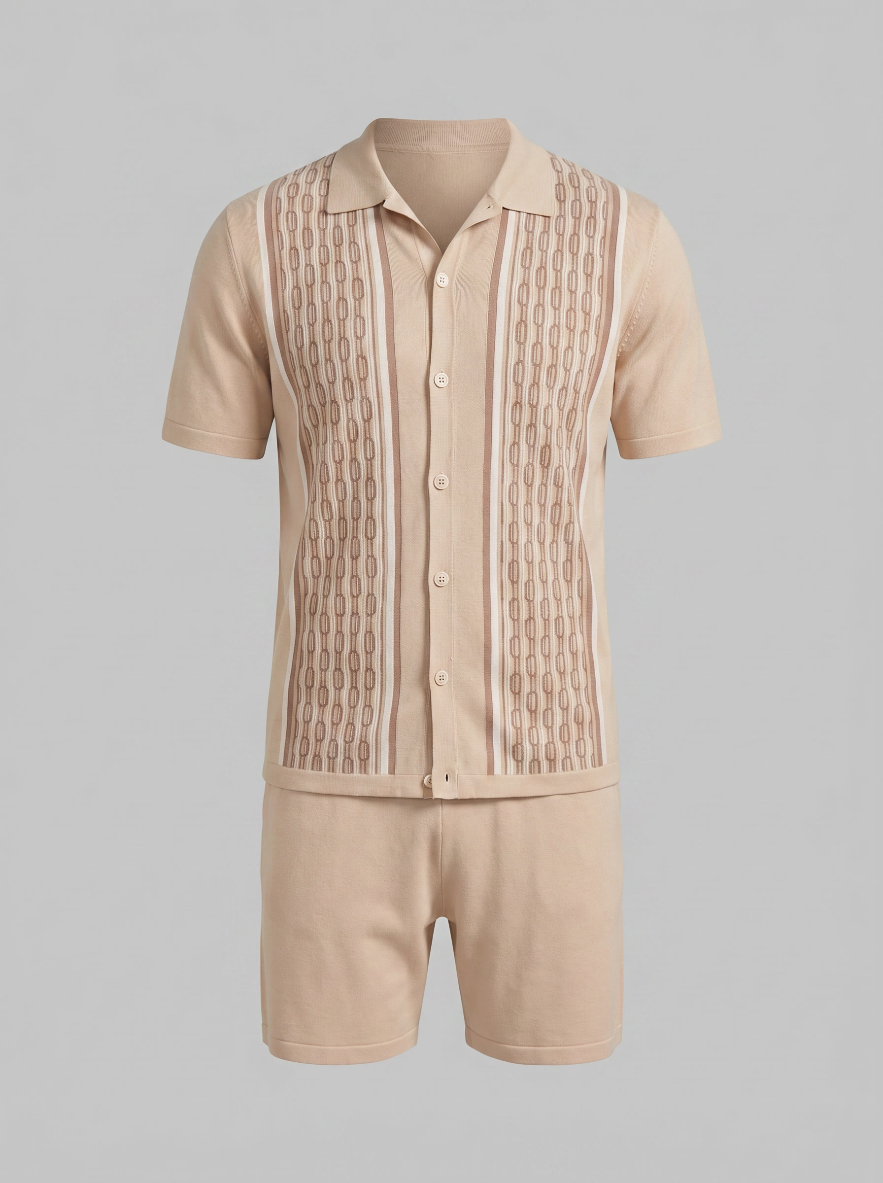 Men's Summer Set - Short Sleeve Shirt and Shorts Outfit