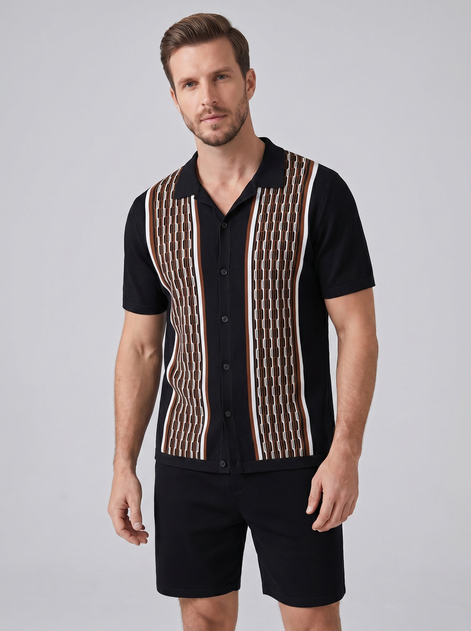 Men's Summer Set - Short Sleeve Shirt and Shorts Outfit