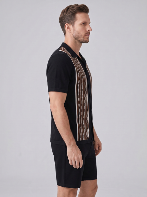 Men's Summer Set - Short Sleeve Shirt and Shorts Outfit