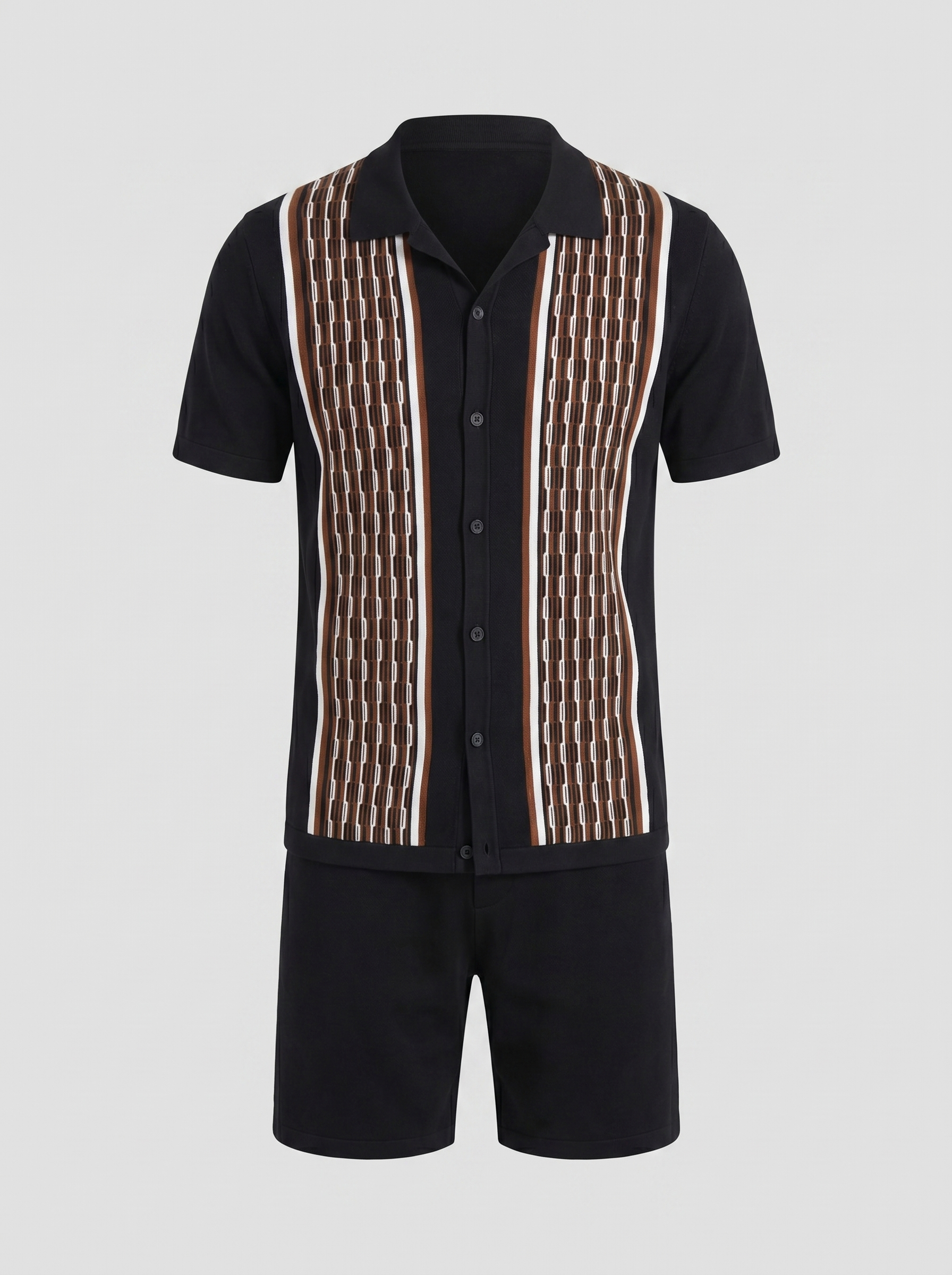 Men's Summer Set - Short Sleeve Shirt and Shorts Outfit