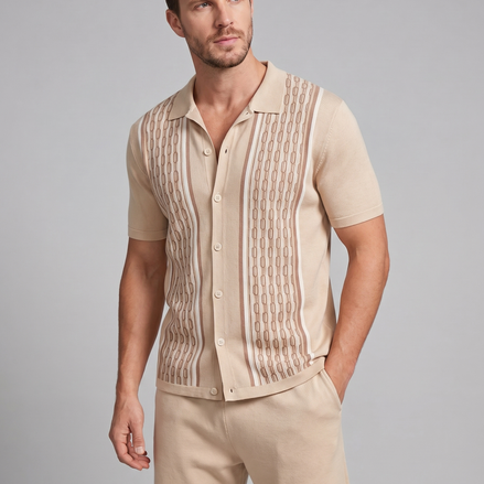 Men's Summer Set - Short Sleeve Shirt and Shorts Outfit
