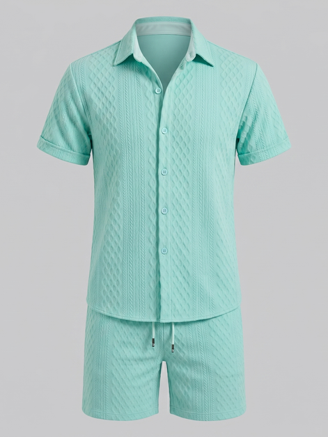 Men's Summer Waffle Outfit Set
