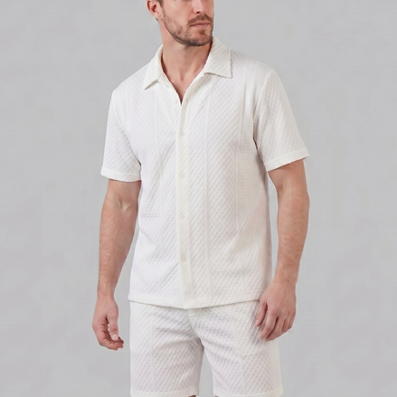 Men's Summer Waffle Outfit Set