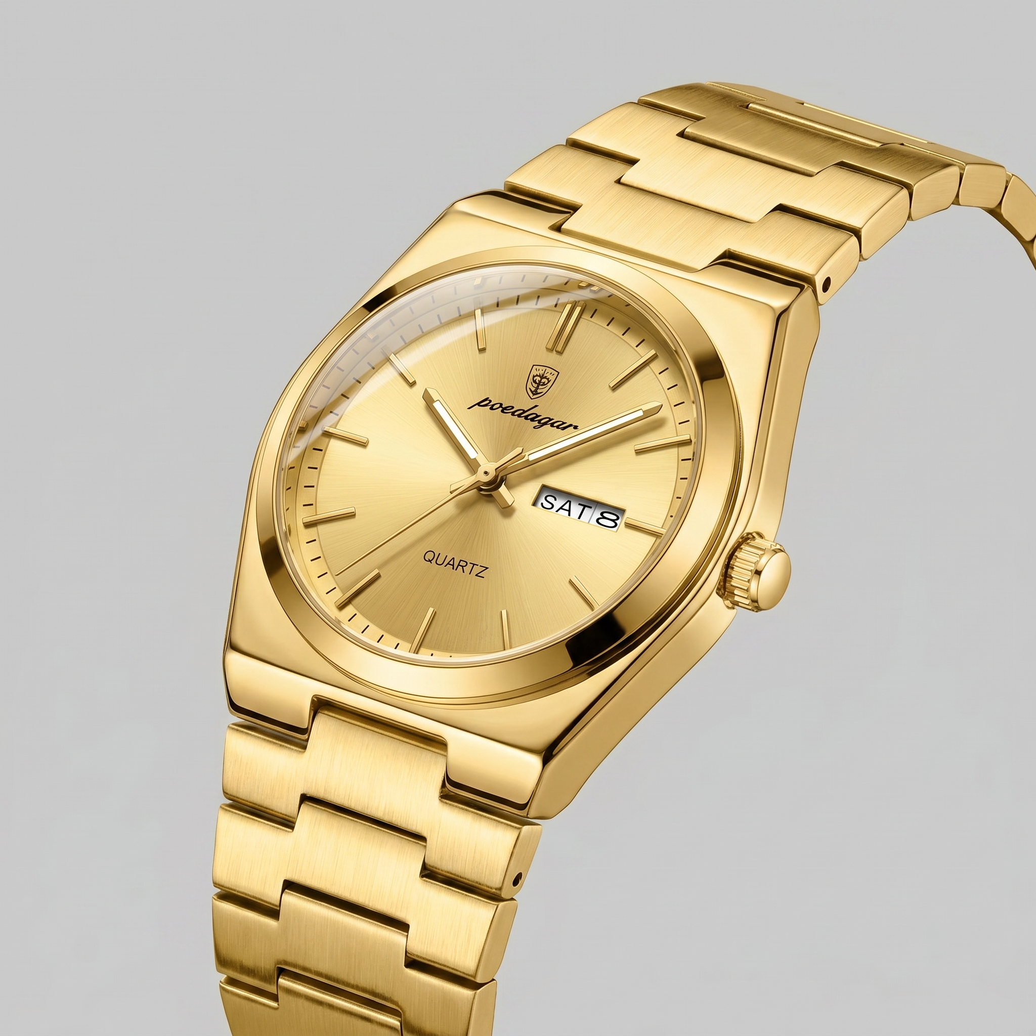 Men's Sunburst Dial Steel Bracelet Watch