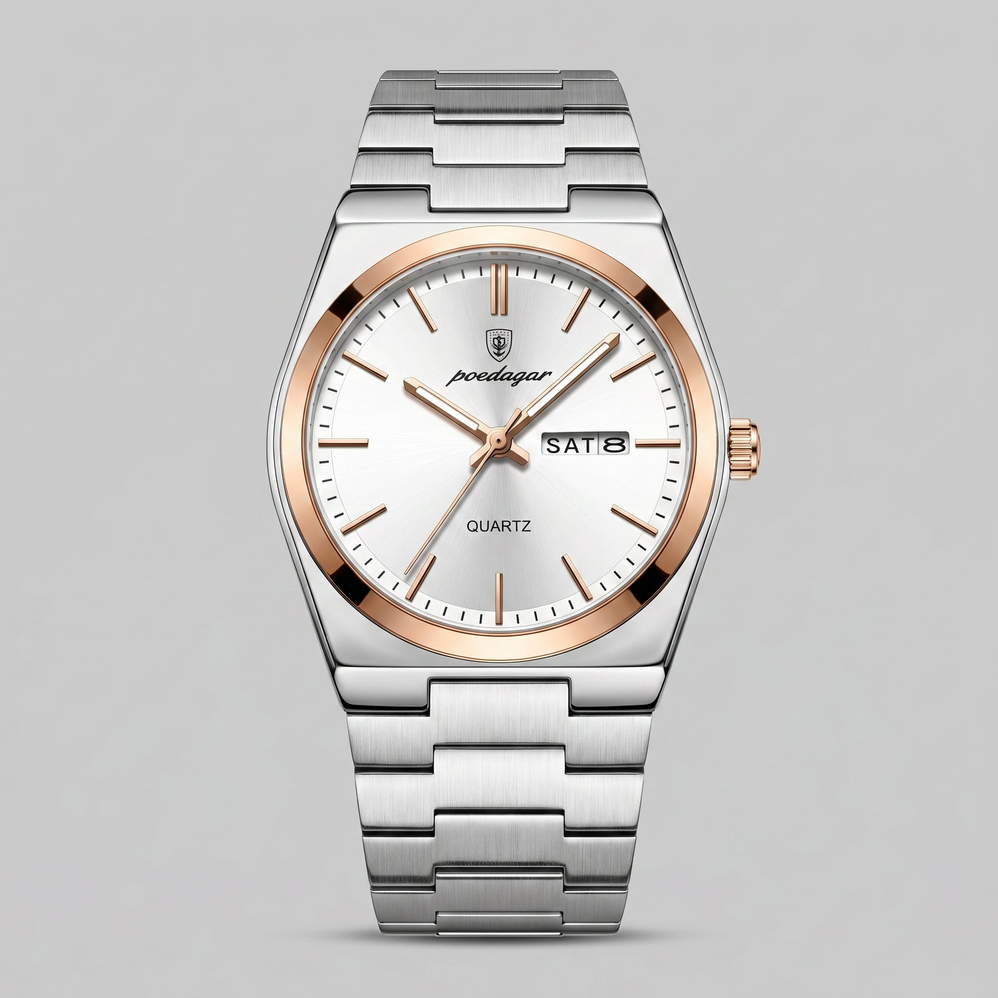 Men's Sunburst Dial Steel Bracelet Watch