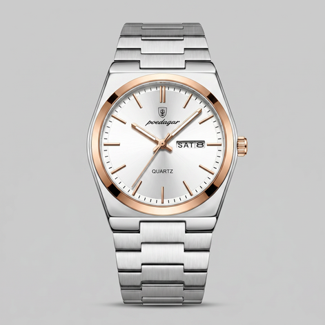 Men's Sunburst Dial Steel Bracelet Watch