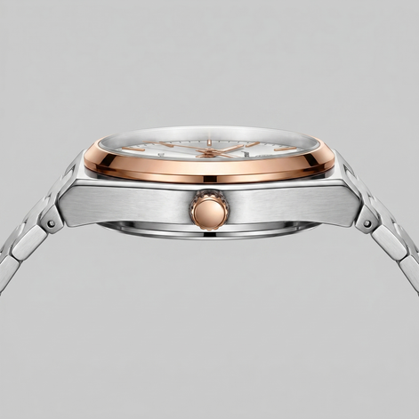 Men's Sunburst Dial Steel Bracelet Watch