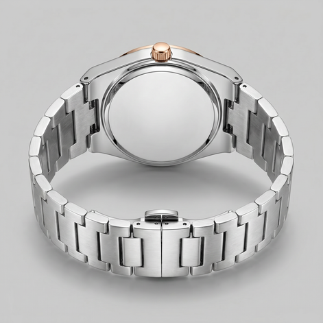 Men's Sunburst Dial Steel Bracelet Watch