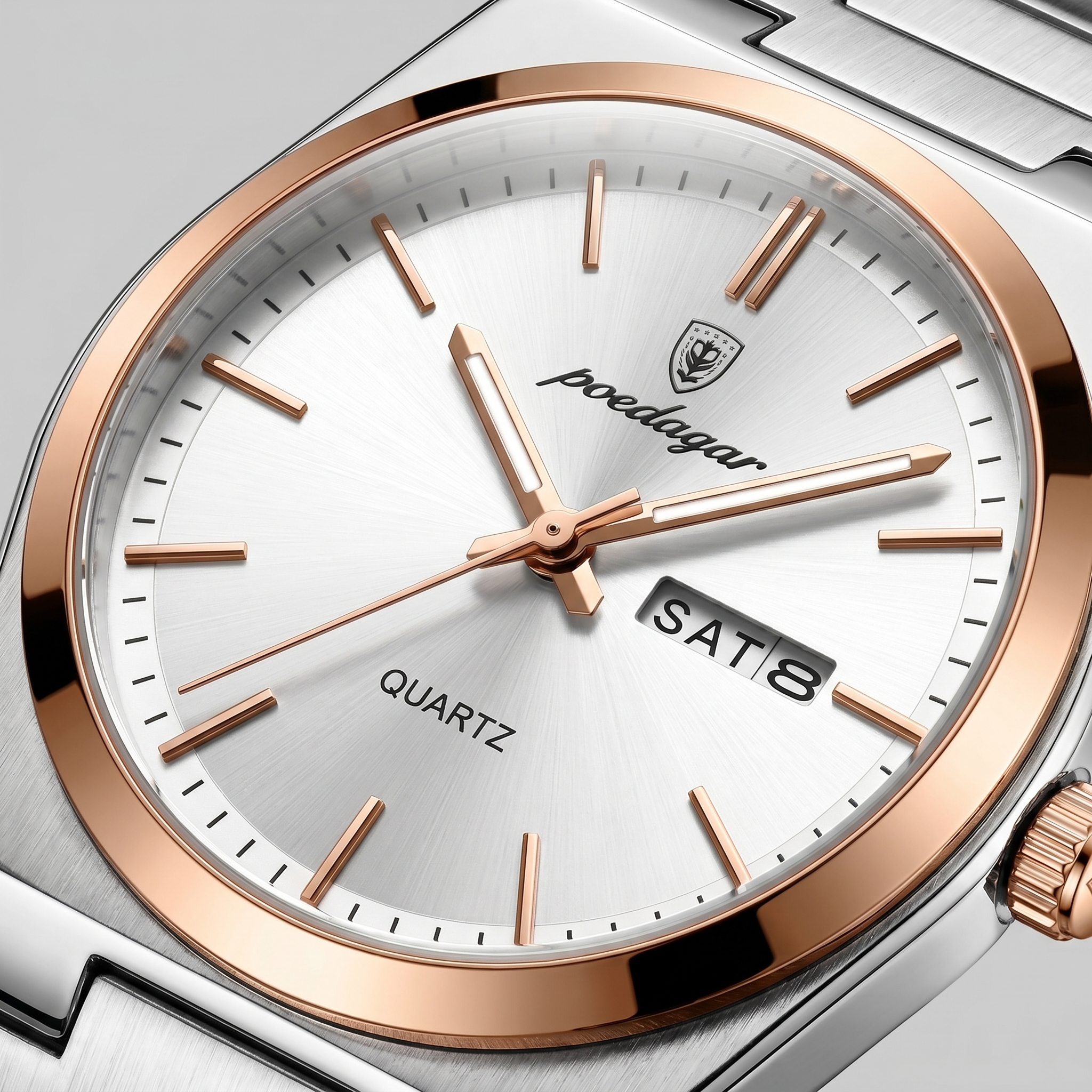 Men's Sunburst Dial Steel Bracelet Watch