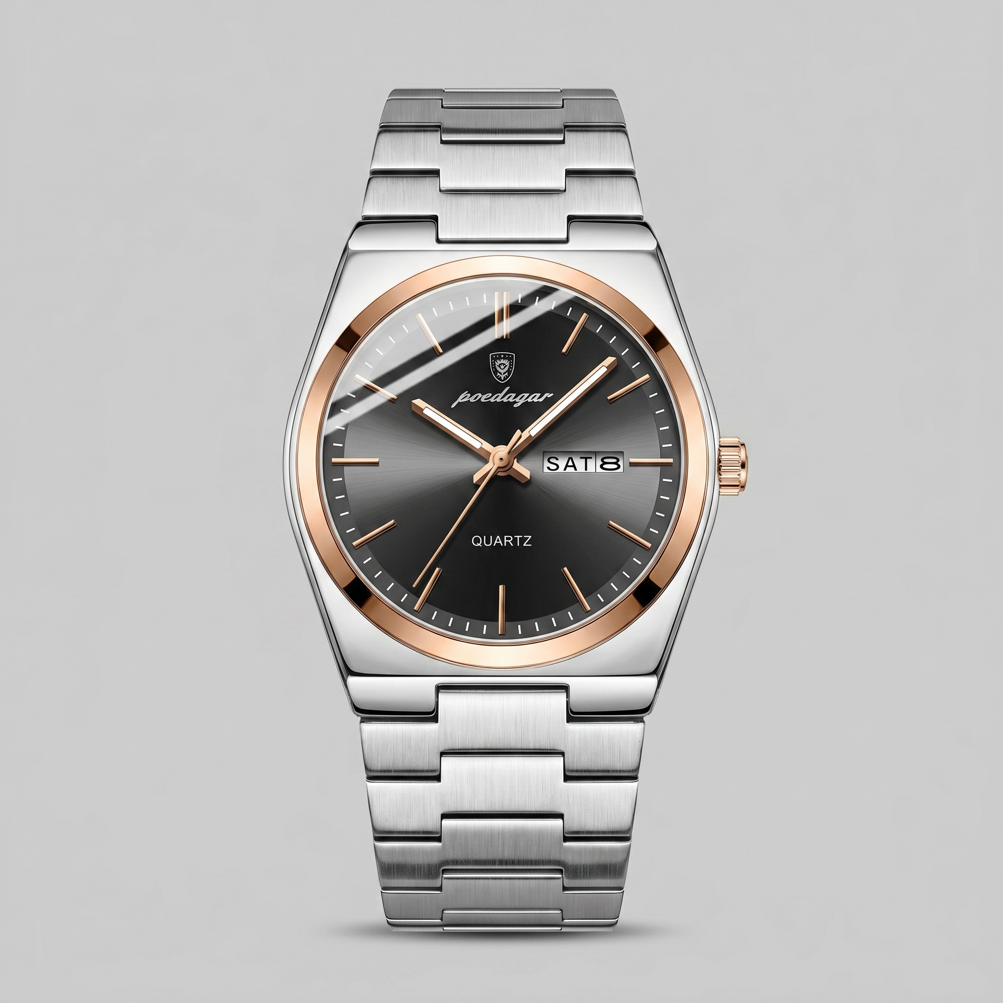 Men's Sunburst Dial Steel Bracelet Watch