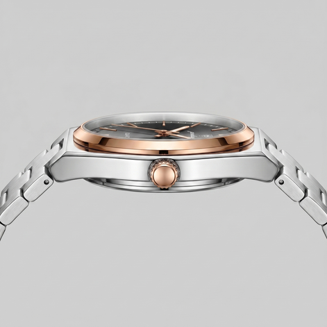Men's Sunburst Dial Steel Bracelet Watch