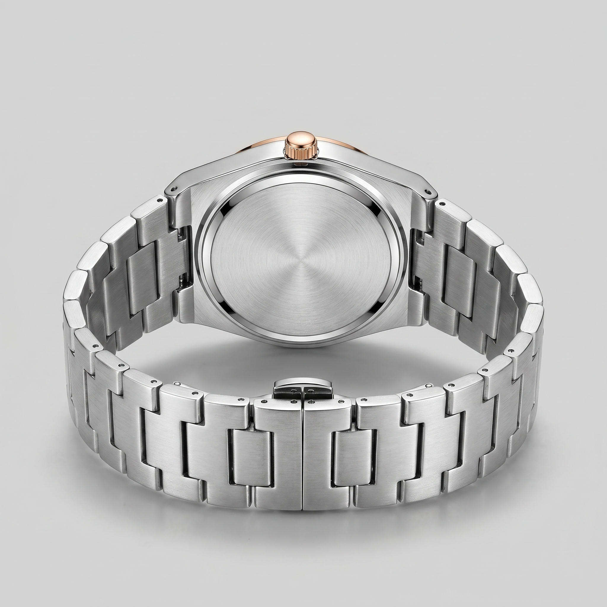Men's Sunburst Dial Steel Bracelet Watch