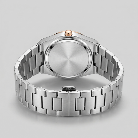 Men's Sunburst Dial Steel Bracelet Watch