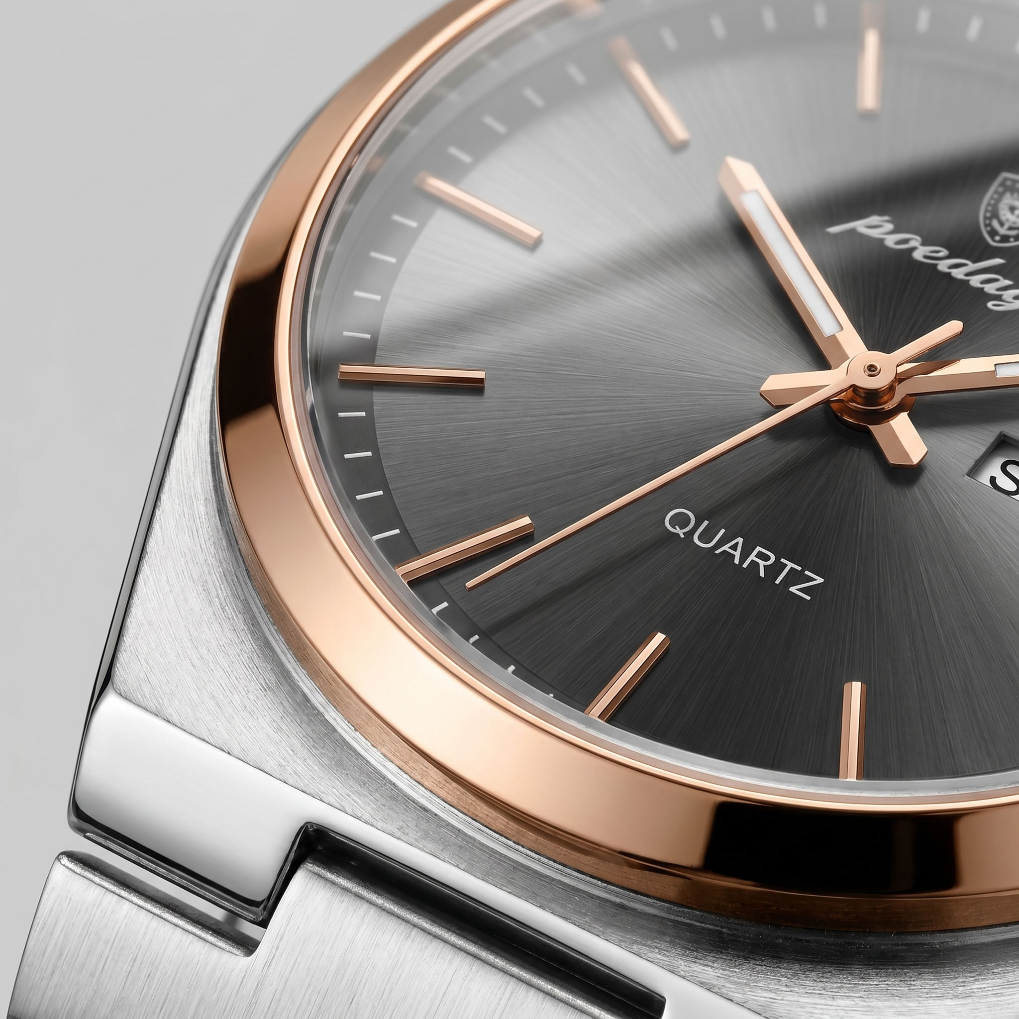 Men's Sunburst Dial Steel Bracelet Watch