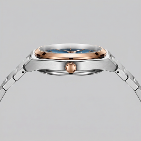 Men's Sunburst Dial Steel Bracelet Watch