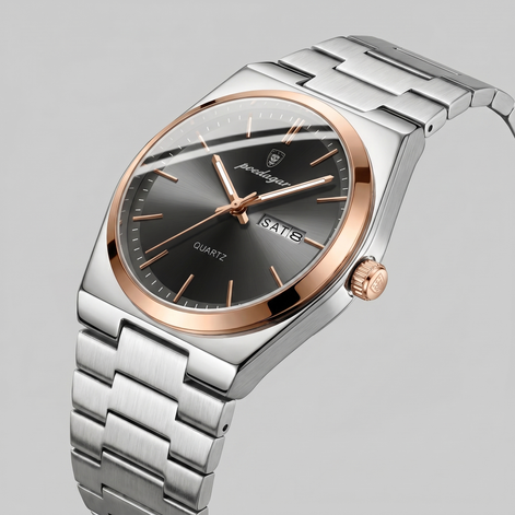 Men's Sunburst Dial Steel Bracelet Watch