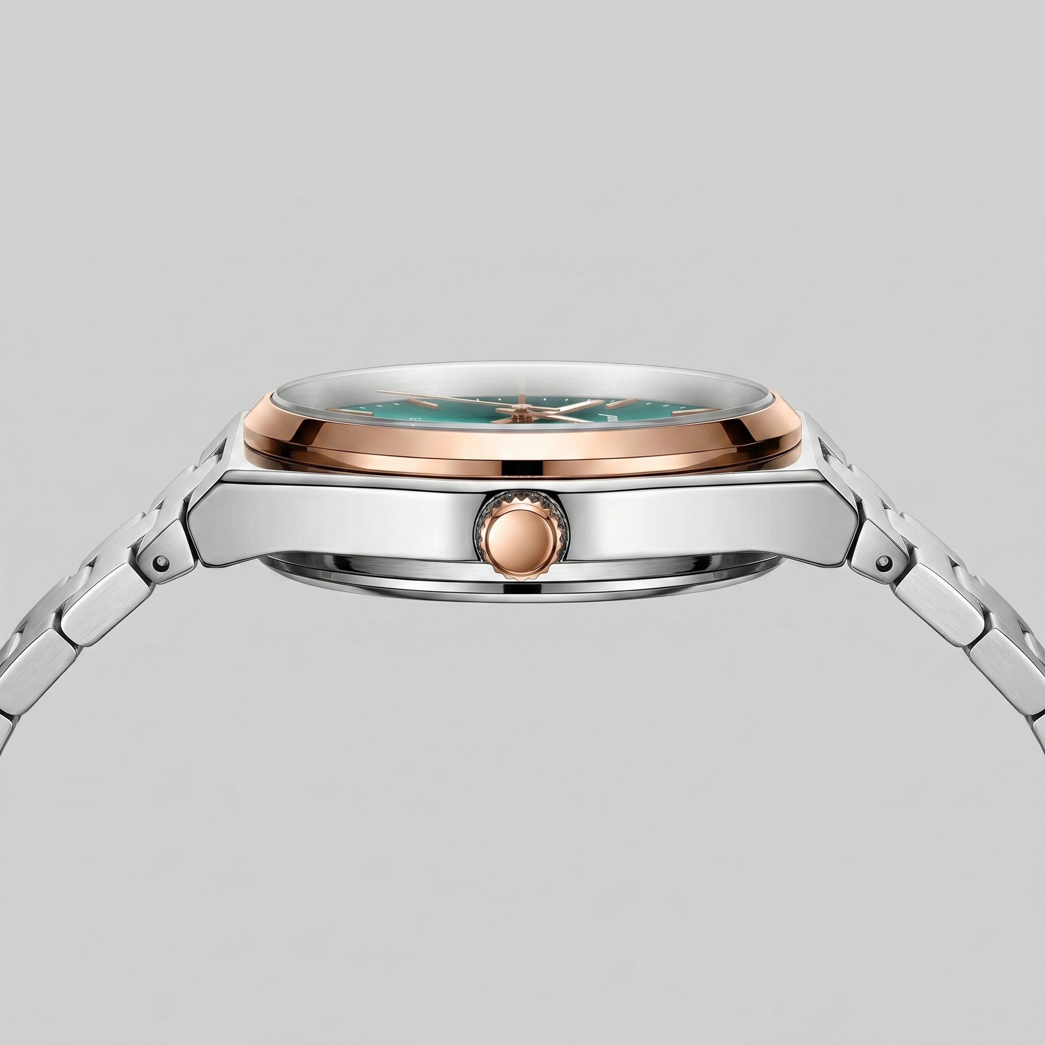Men's Sunburst Dial Steel Bracelet Watch