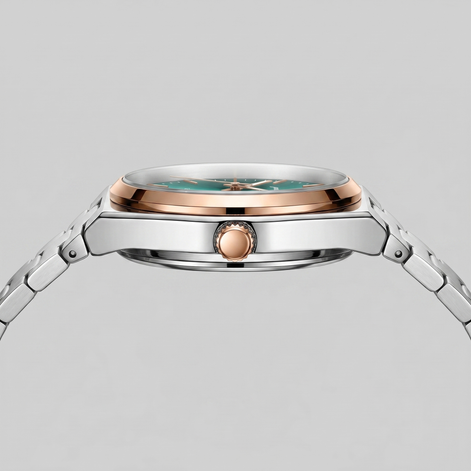 Men's Sunburst Dial Steel Bracelet Watch