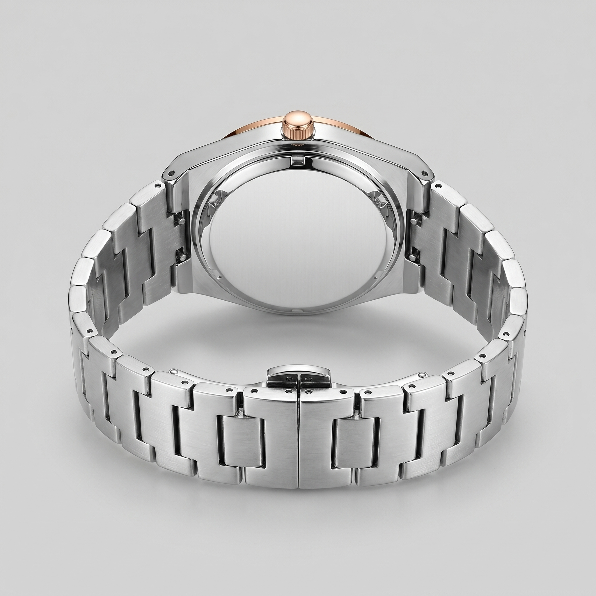 Men's Sunburst Dial Steel Bracelet Watch