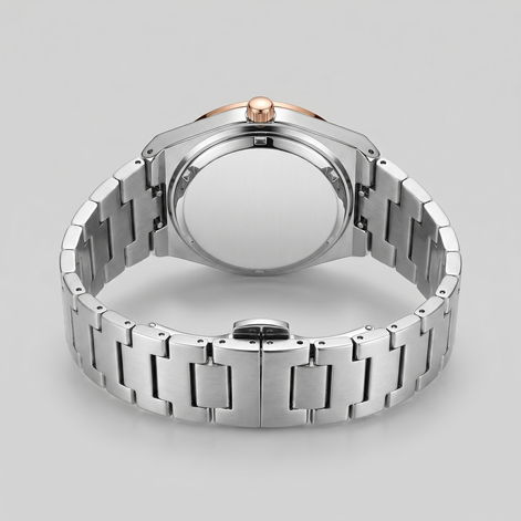 Men's Sunburst Dial Steel Bracelet Watch