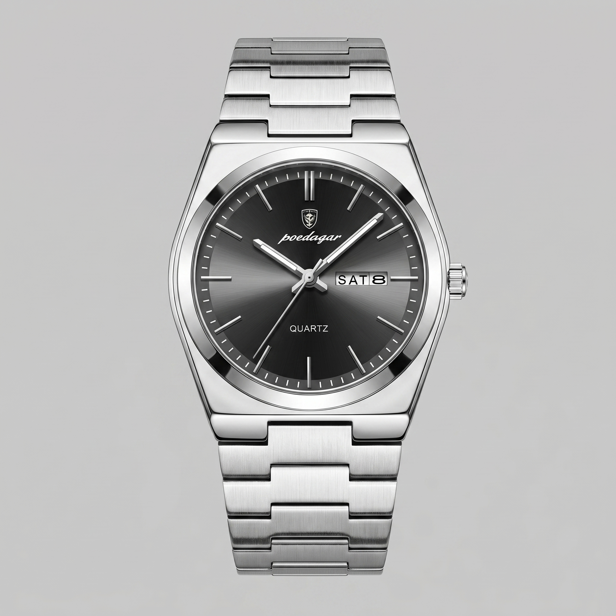 Men's Sunburst Dial Steel Bracelet Watch