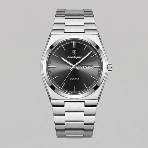 Men's Sunburst Dial Steel Bracelet Watch