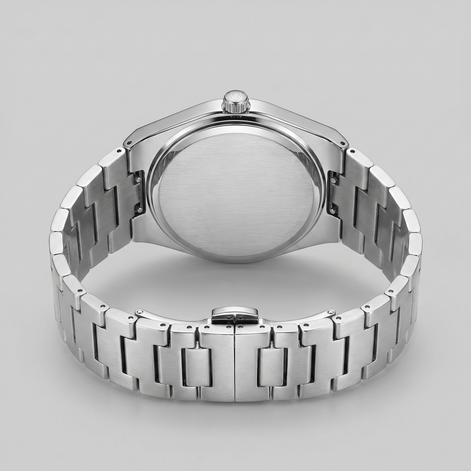 Men's Sunburst Dial Steel Bracelet Watch