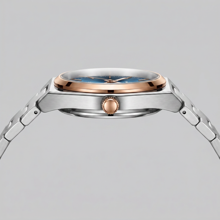 Men's Sunburst Dial Steel Bracelet Watch