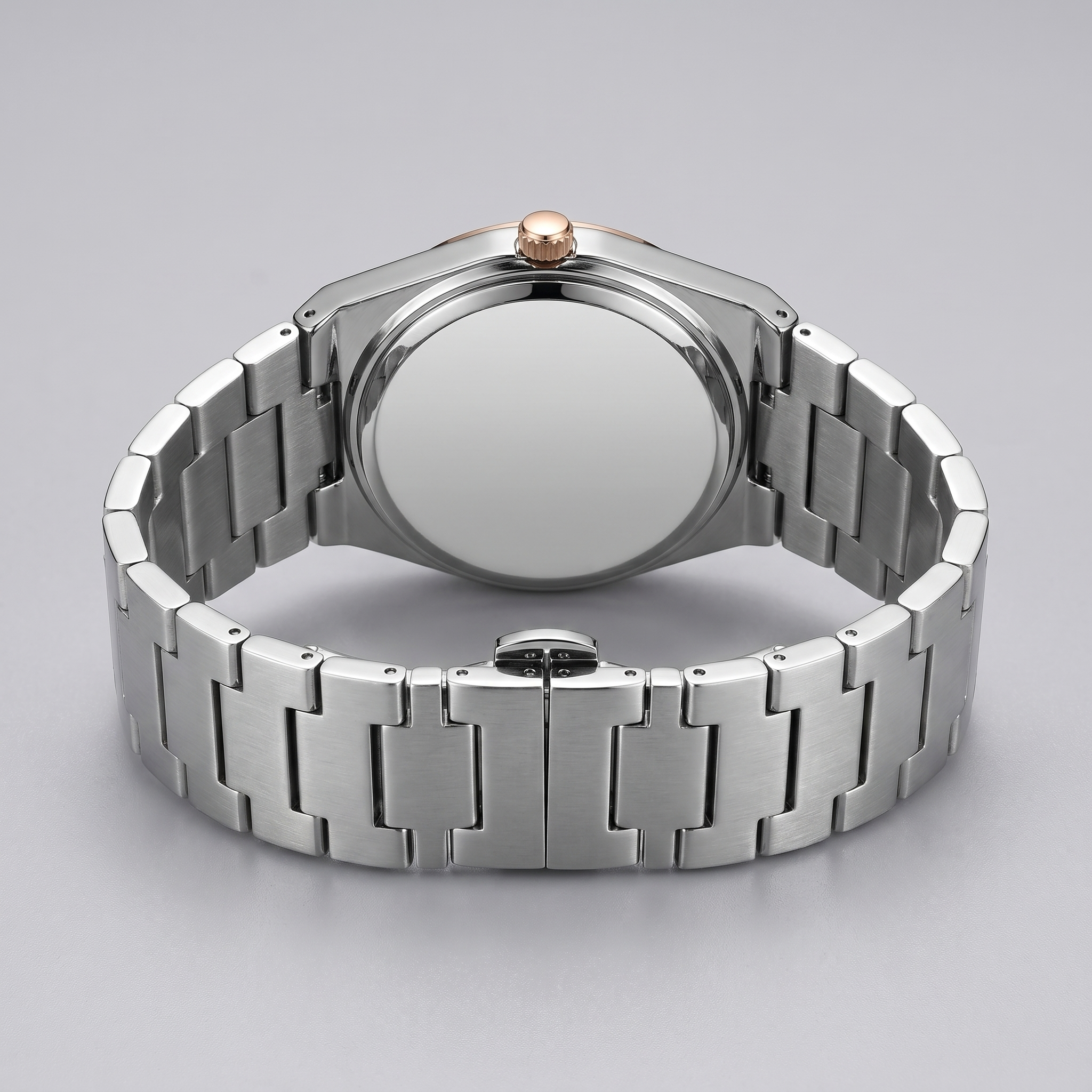 Men's Sunburst Dial Steel Bracelet Watch