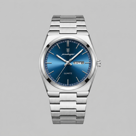 Men's Sunburst Dial Steel Bracelet Watch