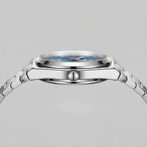 Men's Sunburst Dial Steel Bracelet Watch