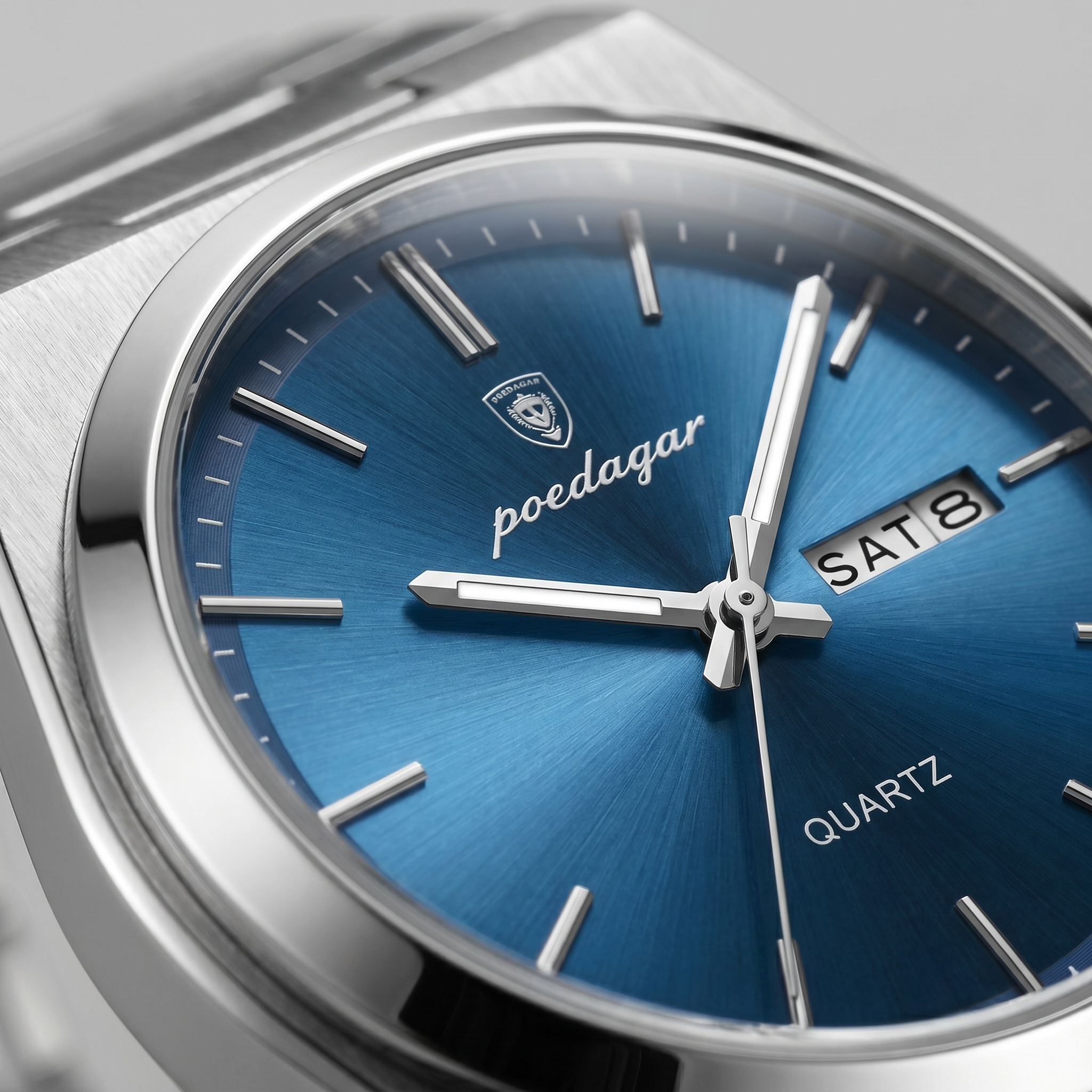 Men's Sunburst Dial Steel Bracelet Watch