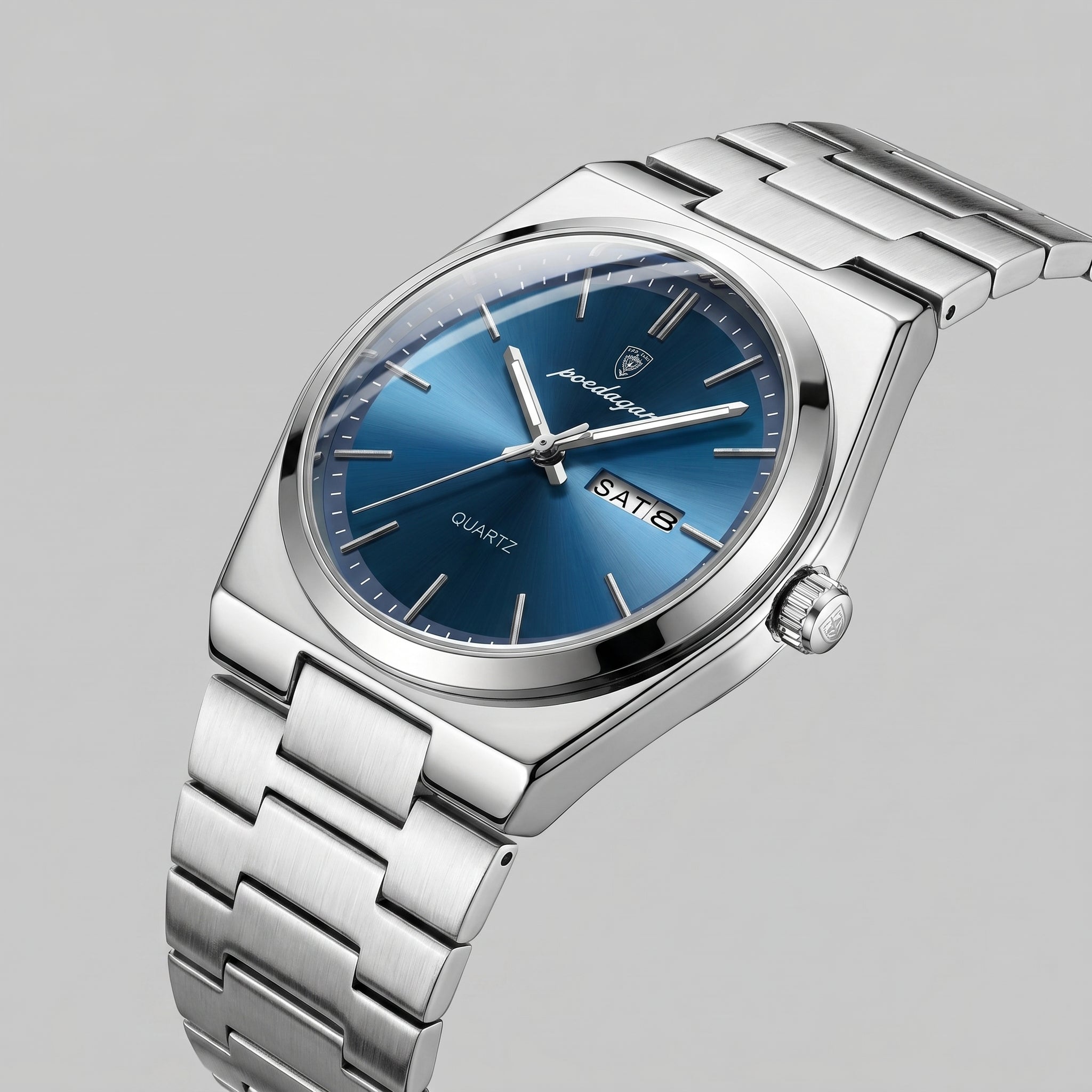 Men's Sunburst Dial Steel Bracelet Watch