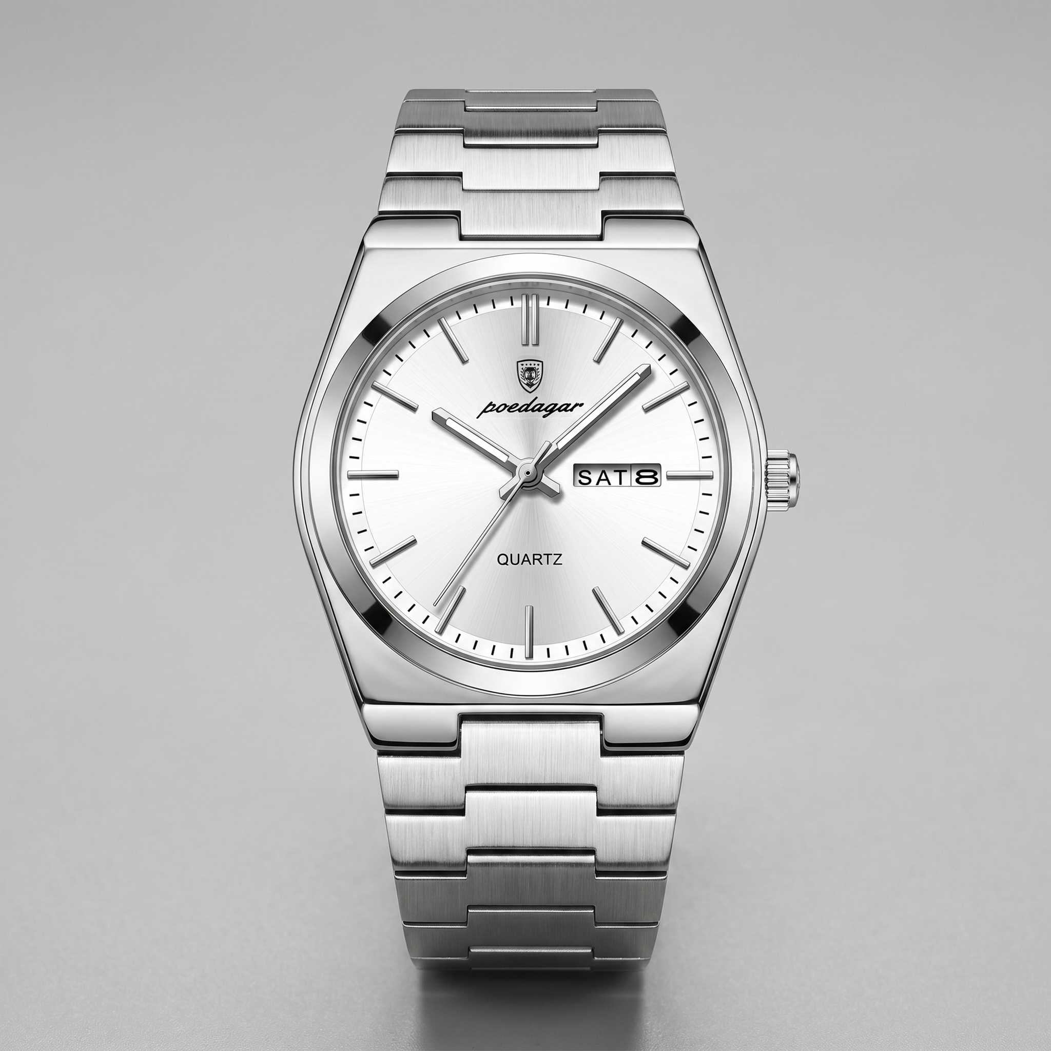 Men's Sunburst Dial Steel Bracelet Watch