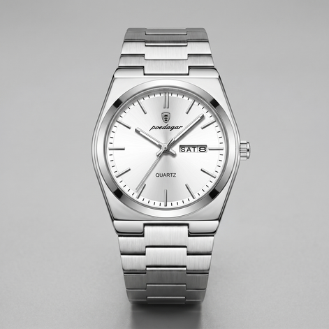 Men's Sunburst Dial Steel Bracelet Watch