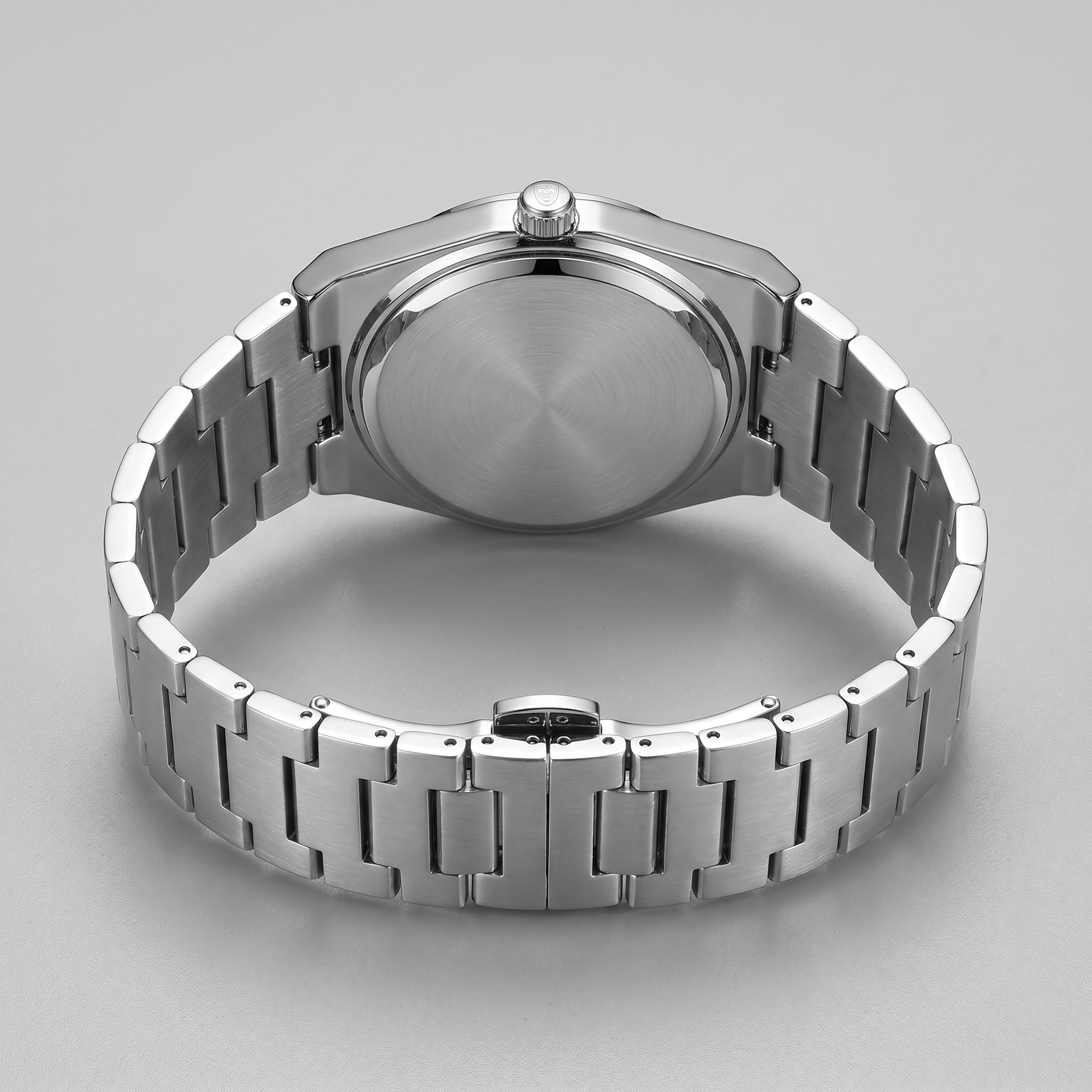 Men's Sunburst Dial Steel Bracelet Watch