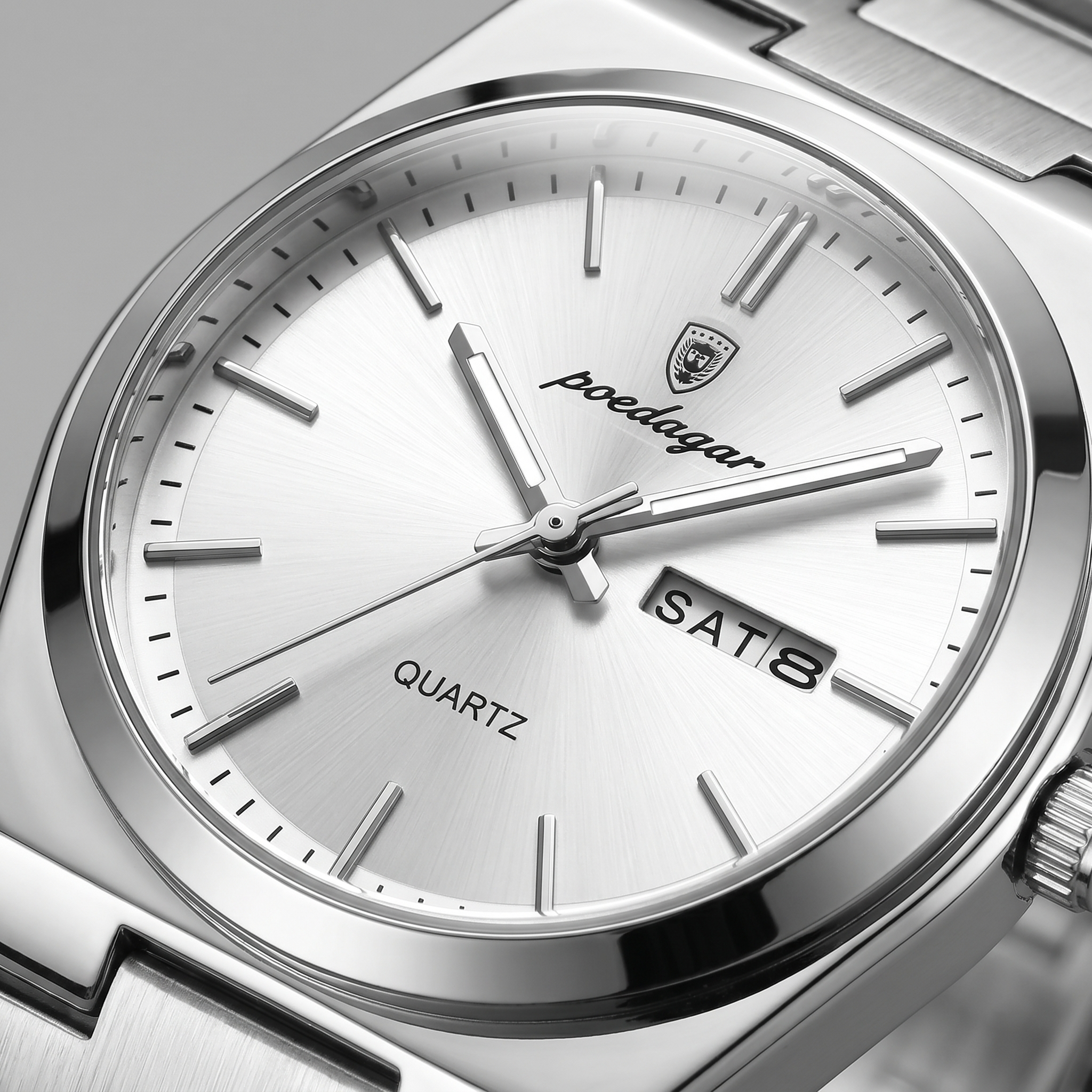 Men's Sunburst Dial Steel Bracelet Watch