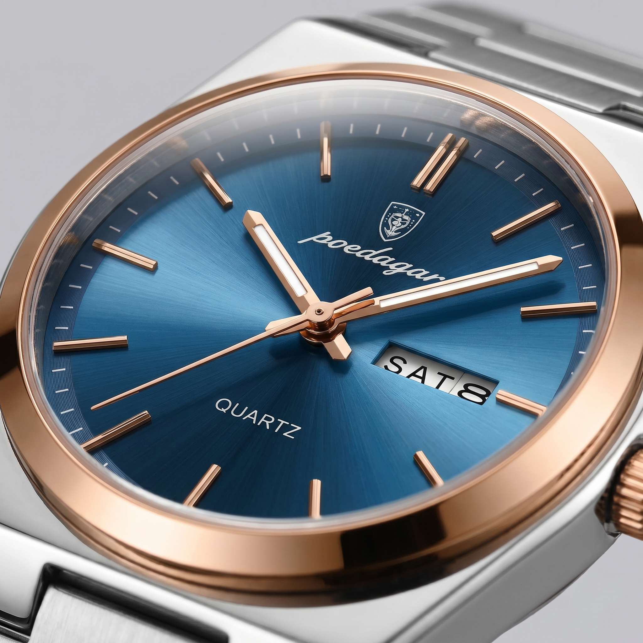 Men's Sunburst Dial Steel Bracelet Watch