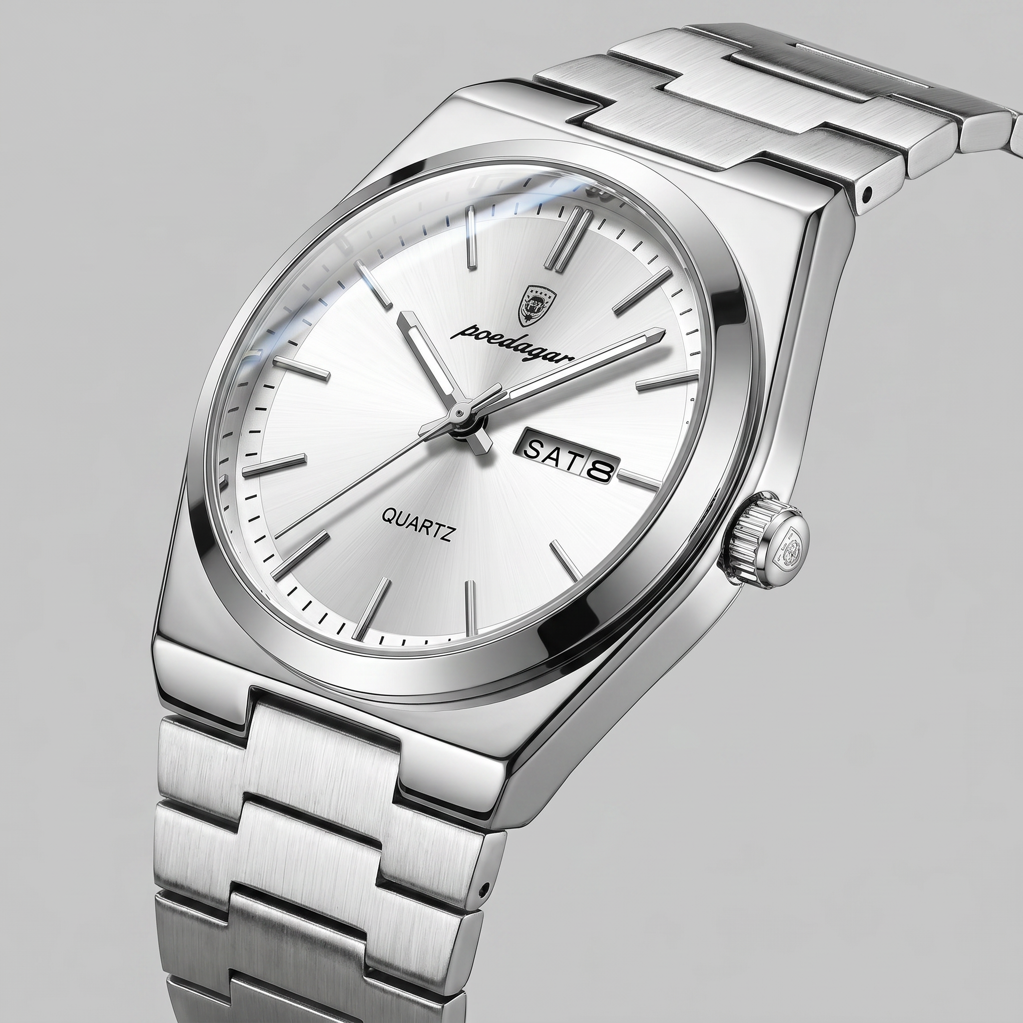 Men's Sunburst Dial Steel Bracelet Watch