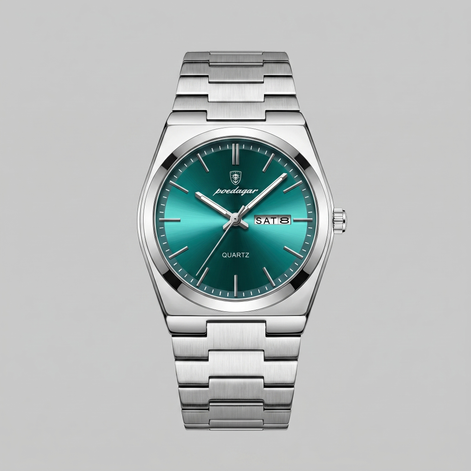 Men's Sunburst Dial Steel Bracelet Watch