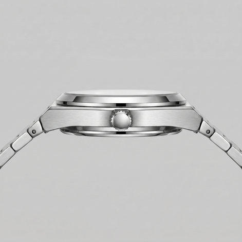 Men's Sunburst Dial Steel Bracelet Watch
